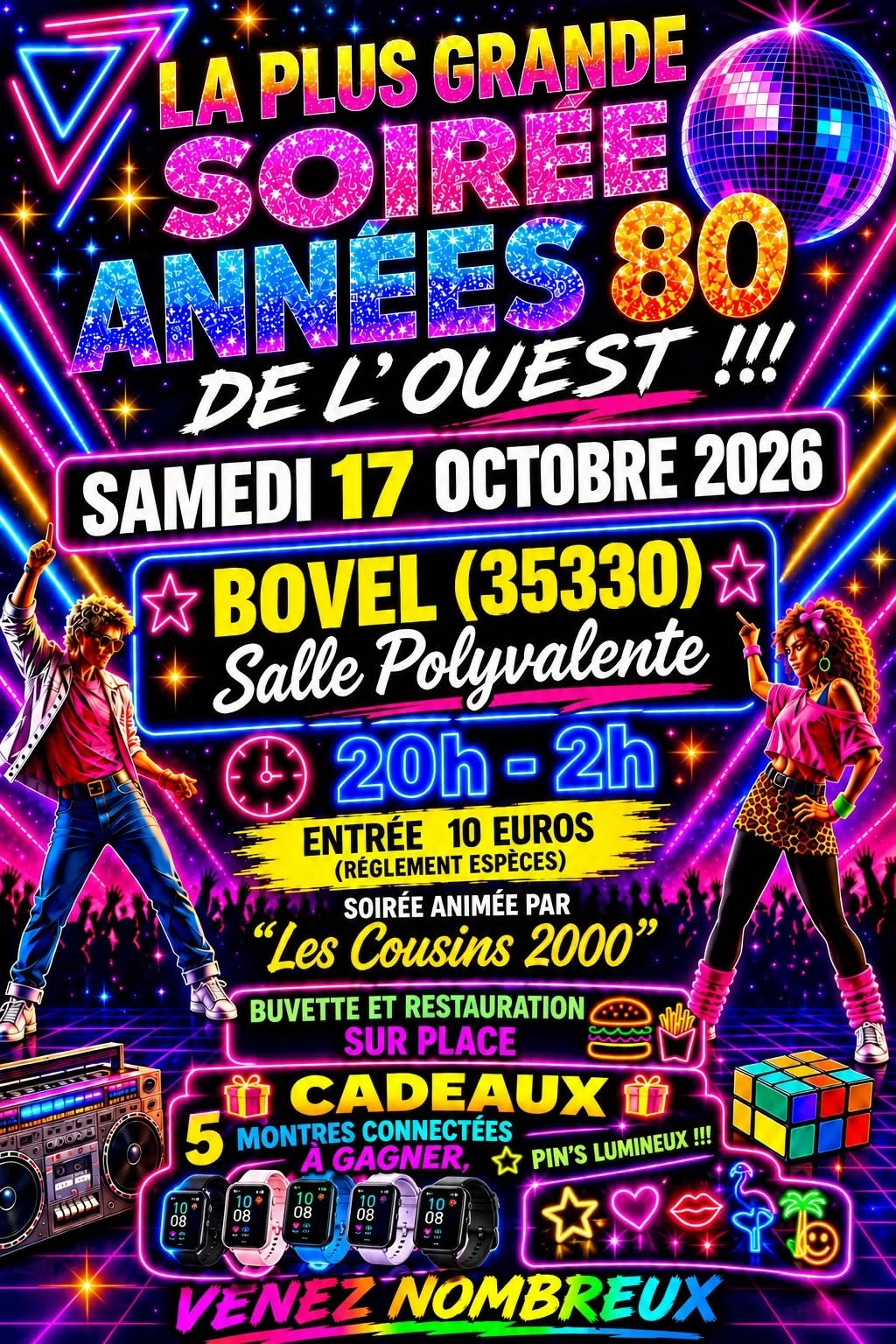 La plus grande soirée années 80 de l’Ouest